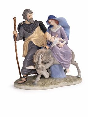 VTG Classic Treasures Porcelain Collectable Joseph Mary And Baby Jesus Sculpture